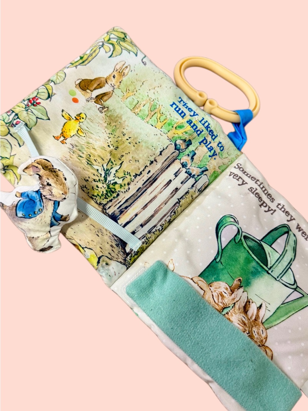 PETER RABBIT Baby Cloth Book – Green and Cream Soft Activity Book